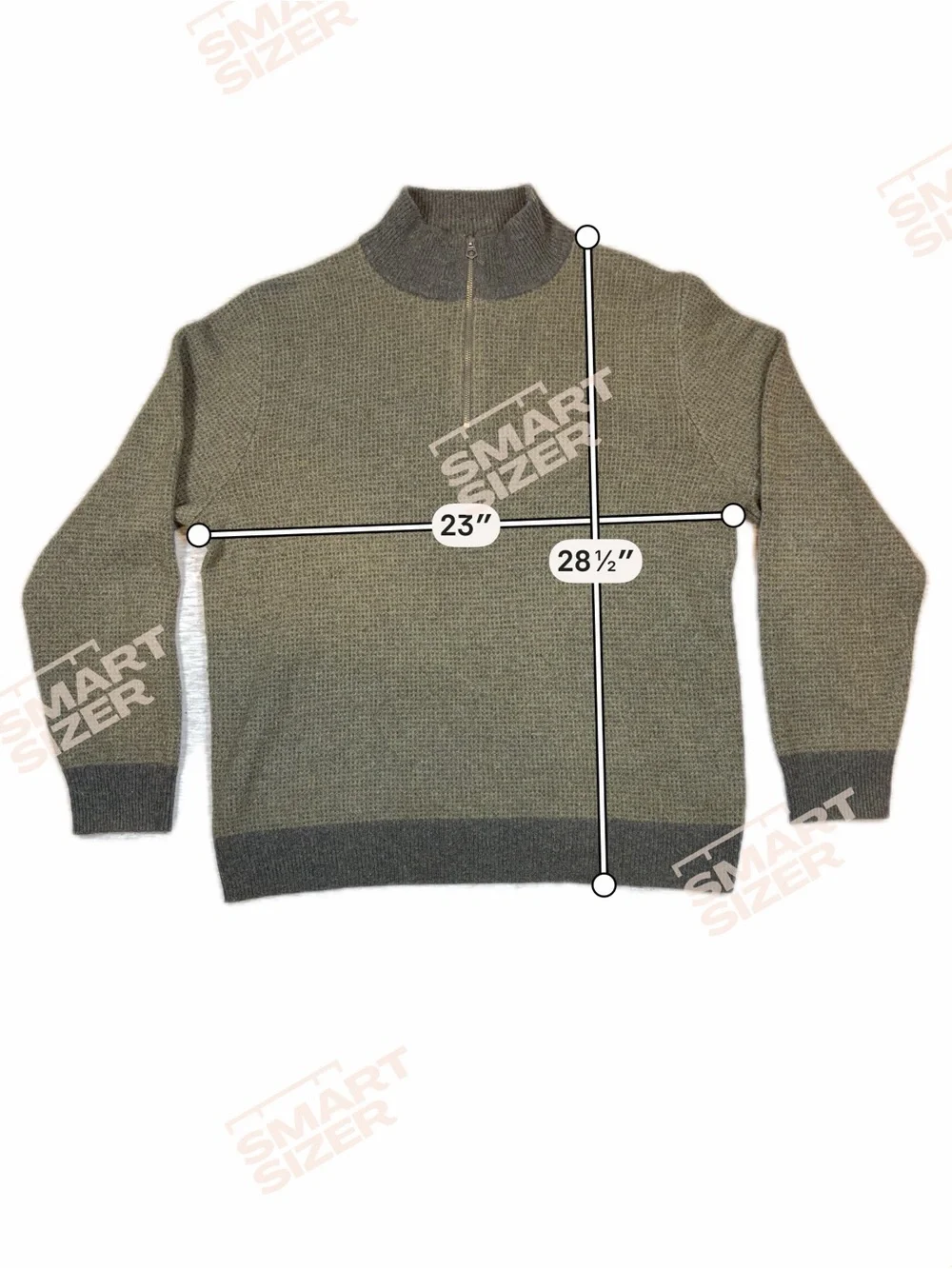 J Crew Mens Rugged Merino Quarter Zip Sweater Green Size XL